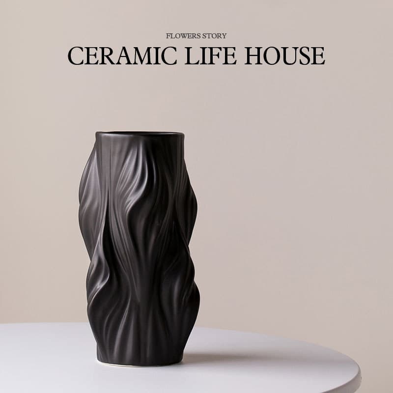 Luxury Ceramic Vase for Flower Arrangements, High-End Niche Living Room Decorative Vase, Elegant Home Decor Ceramic Flower Vessel