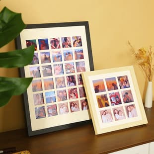 Solid Wood Nine-Grid Photo Frame, Children's Growth Memory Frame, Family Photo Frame, Custom Solid Wood Frame