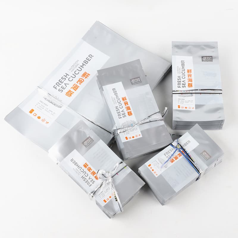Gold and silver ready-to-eat sea cucumber vacuum bag fresh food packaging bag single transparent gift bag one pound nylon bag