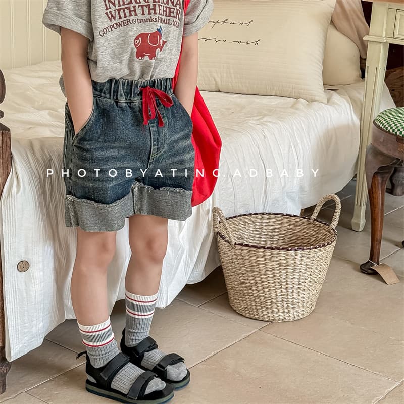 2026 Korean Children's Summer New Arrival Girls' Korean Style Denim Shorts Kids Shorts 5215