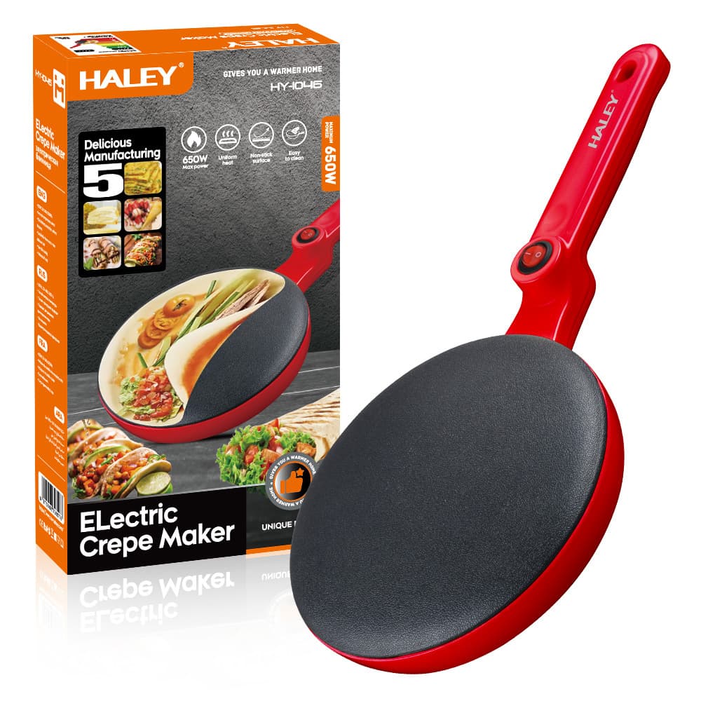 HALEY European Standard Home Crepe Maker Spring Roll Wrapper Machine Electric Pancake Machine Gift Heating Crepe Machine