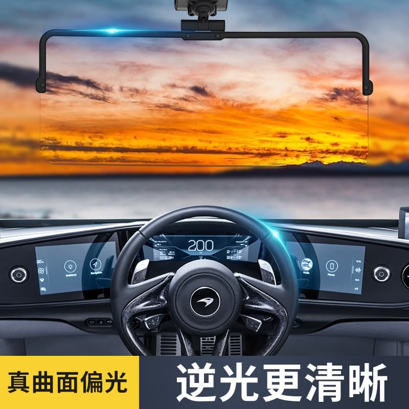 Driver anti-high beam polarized goggles, polarized lens, car anti-glare mirror, sun visor, shade panel