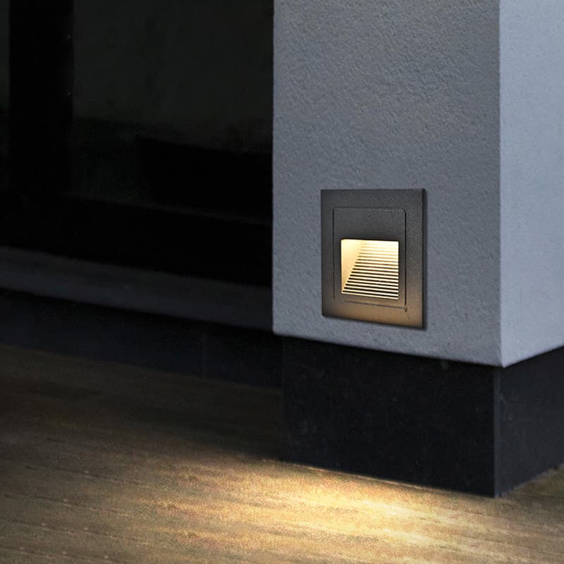 Custom outdoor waterproof ground lights, 86-type step lights, embedded kickboard lights, corner floor lights, stair lights