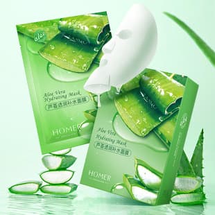 Factory Direct Aloe Vera Hydrating Mask, Moisturizing Skincare for Summer After-Sun Repair, Fades Fine Lines and Acne, Wholesale from Manufacturer