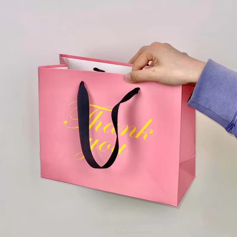 Custom Paper Bags Personalized Luxury Pink Shopping Bags for Wedding Gift Bags with Logo