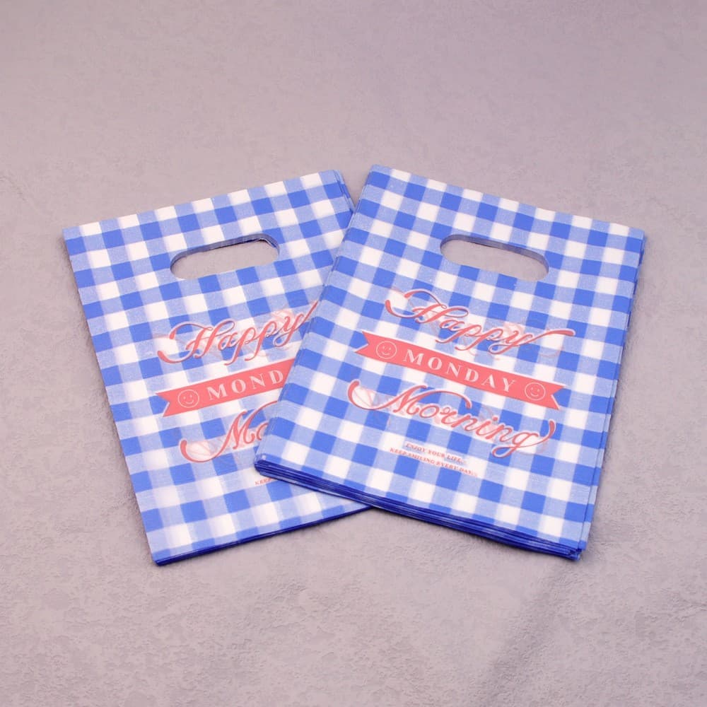 100pcs/bag 15*20cm Plastic Handle Bags, Gift Bags for Jewelry, Socks, Packaging