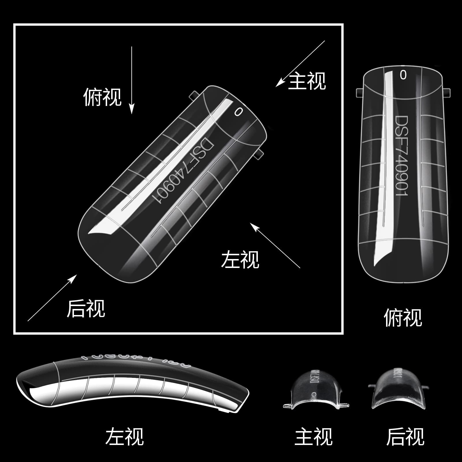 Cross-border Nail Mold Crystal Extension Paperless Quick Gel Extension Nail Tips 120pcs Box Factory Wholesale