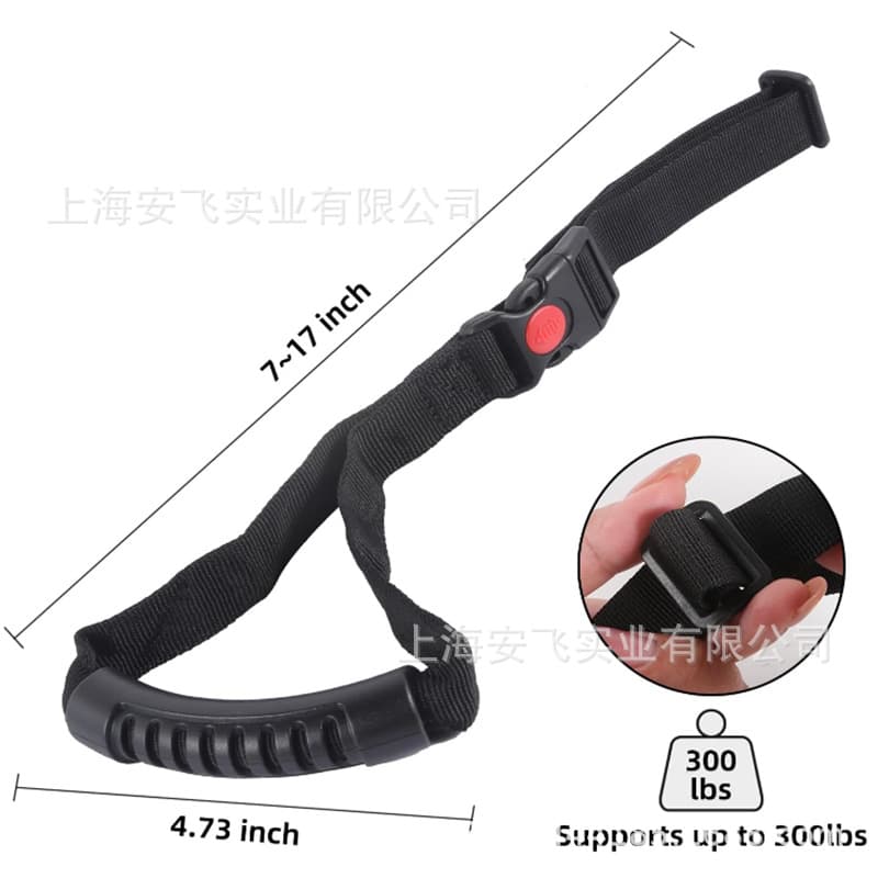 Portable car assist handle for the elderly, disabled, and patients, adjustable standing aid safety grip.