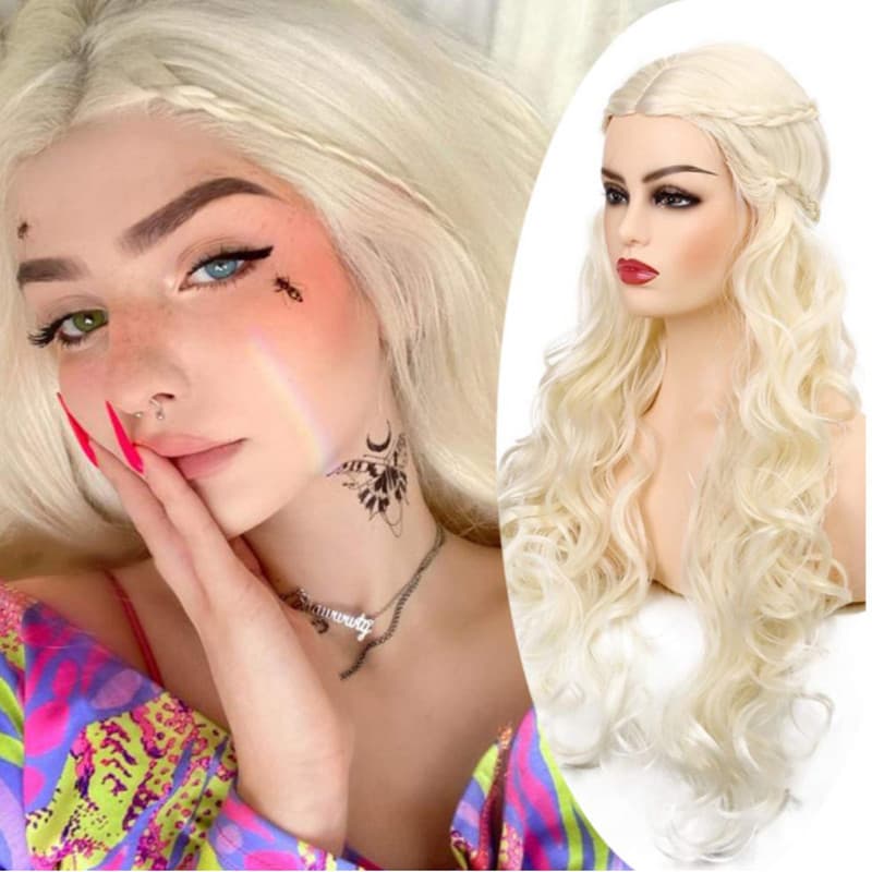 Game of Thrones A Song of Ice and Fire Daenerys Targaryen Mother of Dragons cosplay anime wig