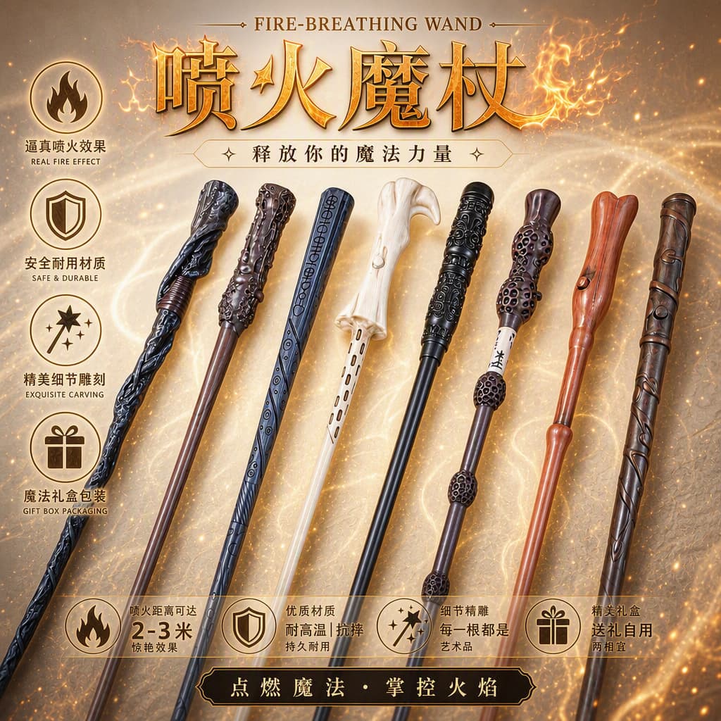 Cross-border toys Harry Potter fire-breathing wand Voldemort fire-breathing wand Amazon Harry fire-breathing wand
