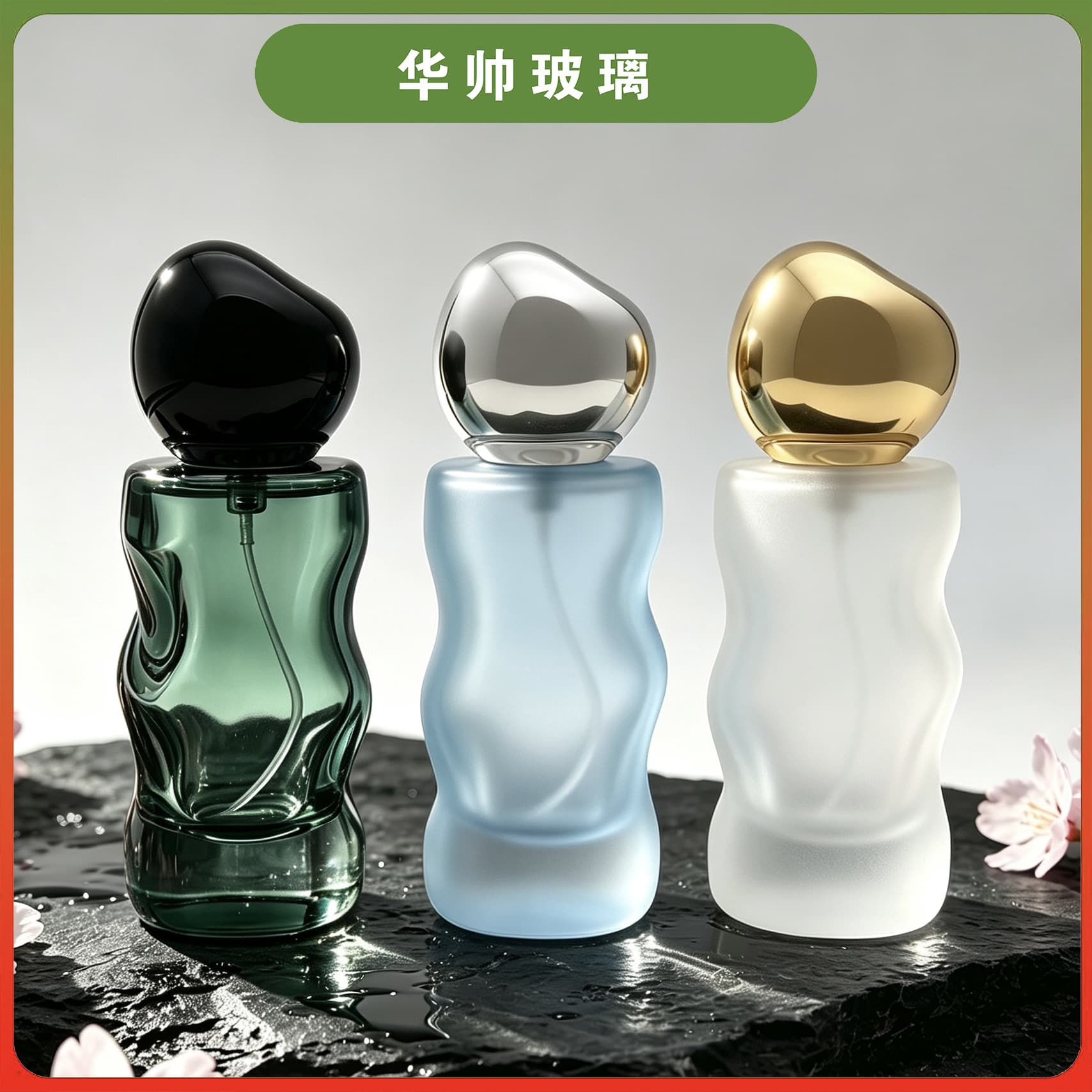[New Style] 50ML Irregular Unique Transparent Glass Perfume Bottle High-end Perfume Bottle Perfume Bottle