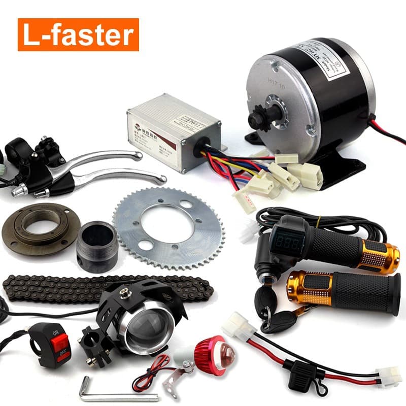 12V 24V 250W Electric Drift Kart Engine Kit with Throttle Pedal 350W Brushed High Speed Motor