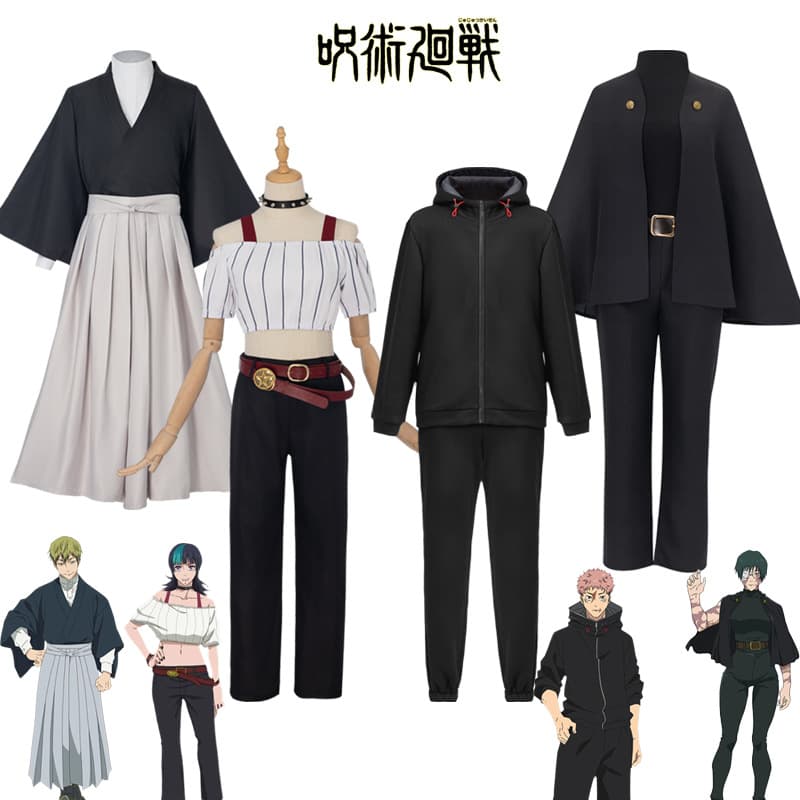 Jujutsu Kaisen Cosplay Costume Culling Game Yuji Itadori Hoodie Zenin Naoya Full Set Anime Cosplay Costume