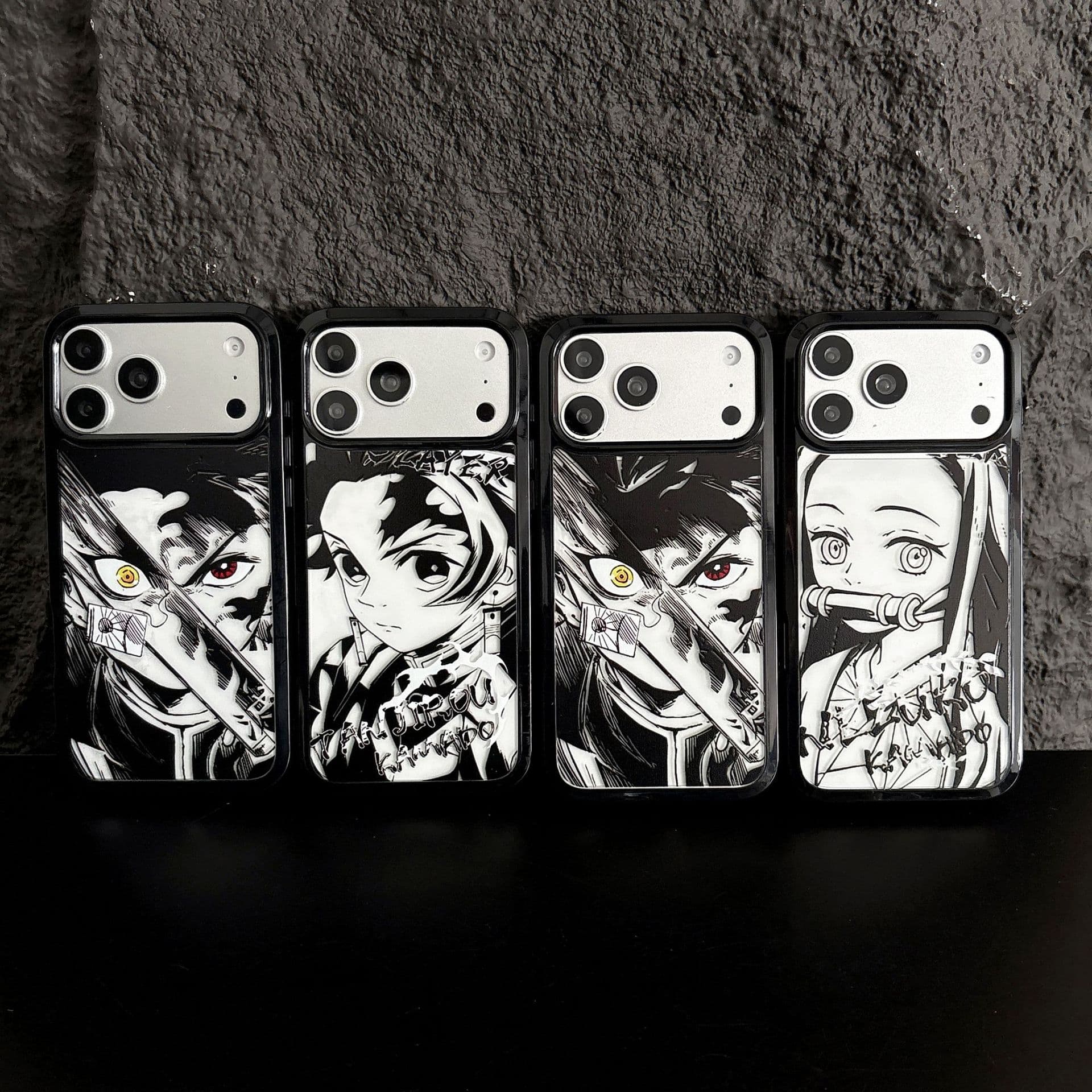 Demon Slayer: Kimetsu no Yaiba suitable for iPhone17PROMAX mobile phone case Apple 15Pro hard 14Pro16 Bean Tanjiro
