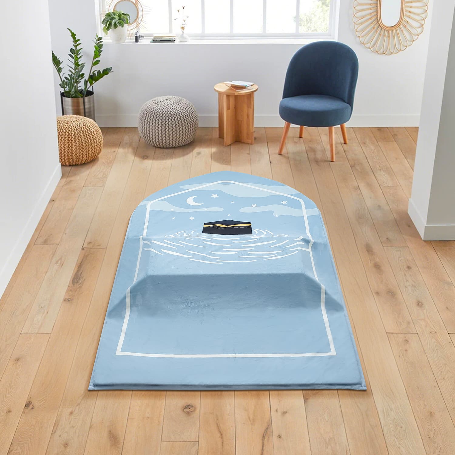 Amazon Cross-Border 8cm Thick Gift Prayer Mat Living Room Worship Carpet High-Density Compressed Sponge Prayer Floor Mat