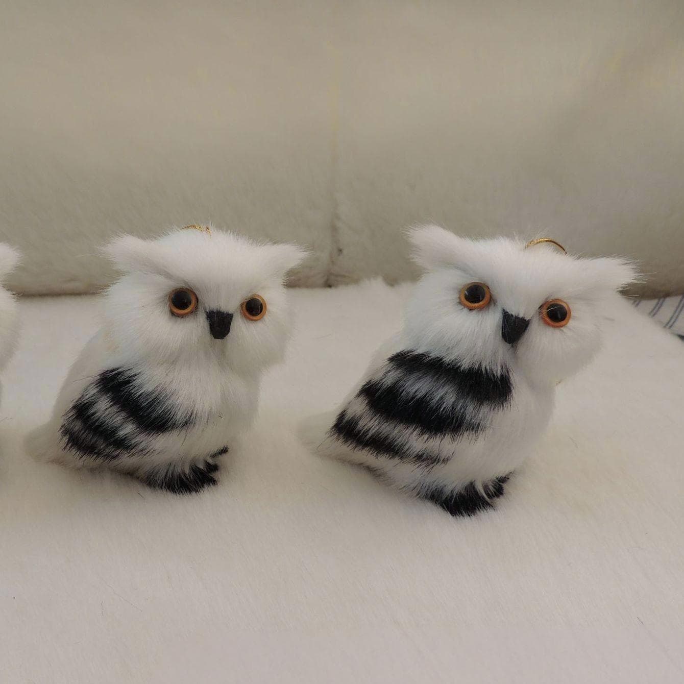 Plush Simulated Animal Owl Pendant Ornament Christmas Decoration Pendant Festival Gift Handicrafts