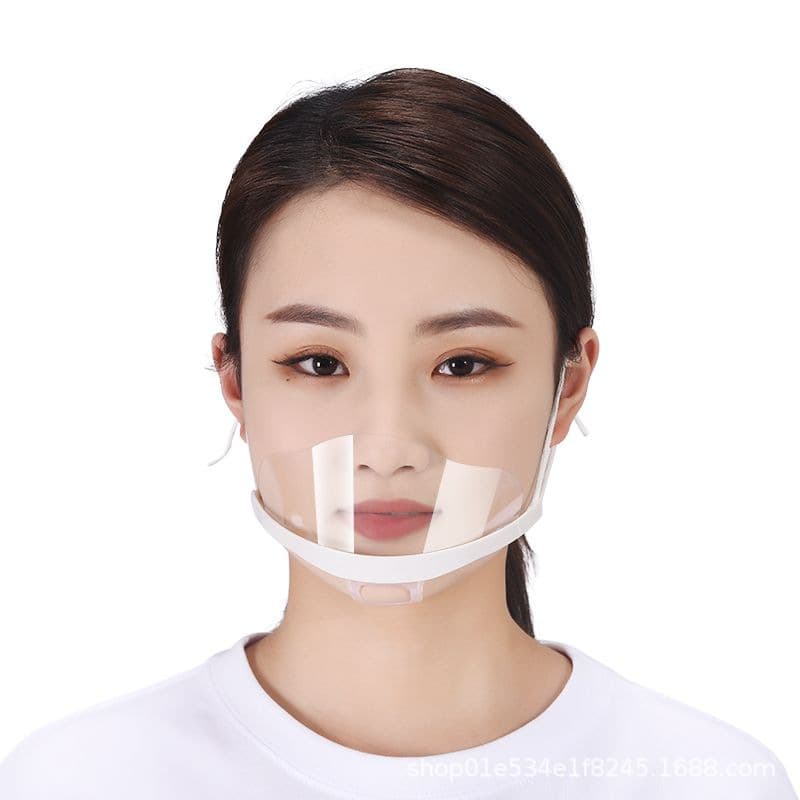 New Upgraded Smile Plastic Mask for Food Service, Kitchen, and Restaurant Use, Anti-Spittle, Anti-Drool, Anti-Grease