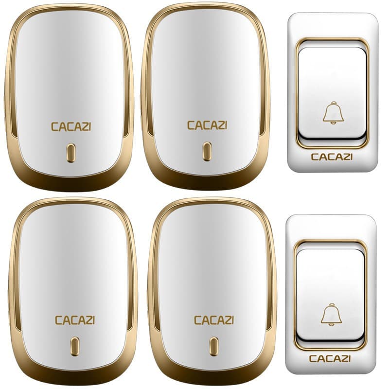 Kajias silver K01 wireless doorbell home remote remote doorbell elderly pager digital music bell