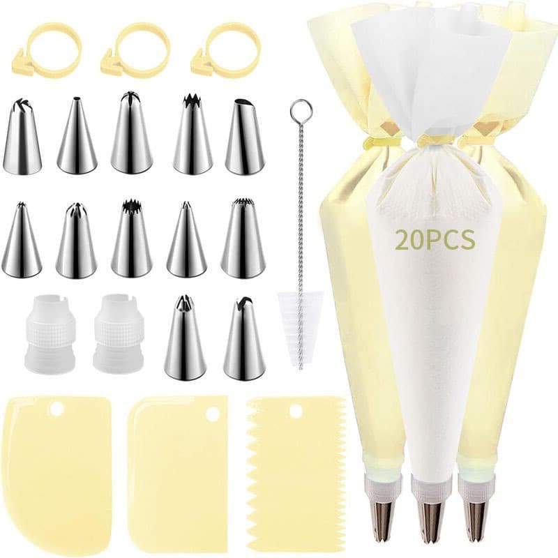 Amazon 43-Piece Piping Set Cake Decorating Tools 12 Piping Tips TPU Piping Bags