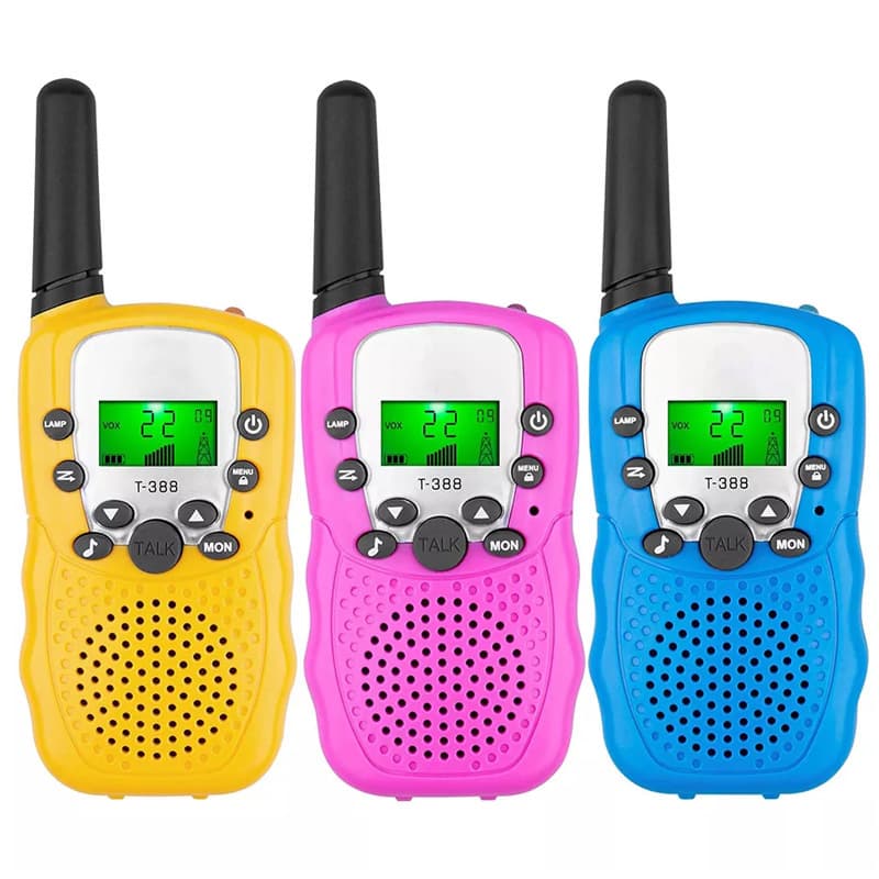 Cross-border source, EU/US frequency, 3km range children's walkie-talkie T388 interactive two-way radio pager, factory wholesale