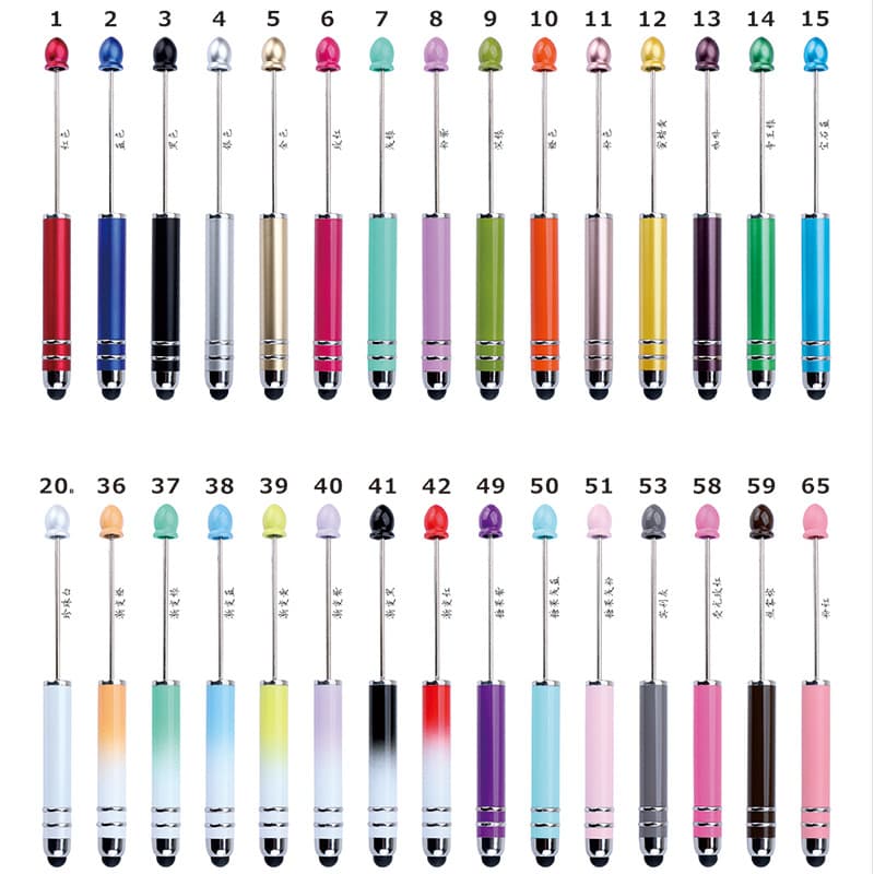 New diy touch screen capacitive bead pen creative multifunctional three-in-one touch bead ball pen ready for sale