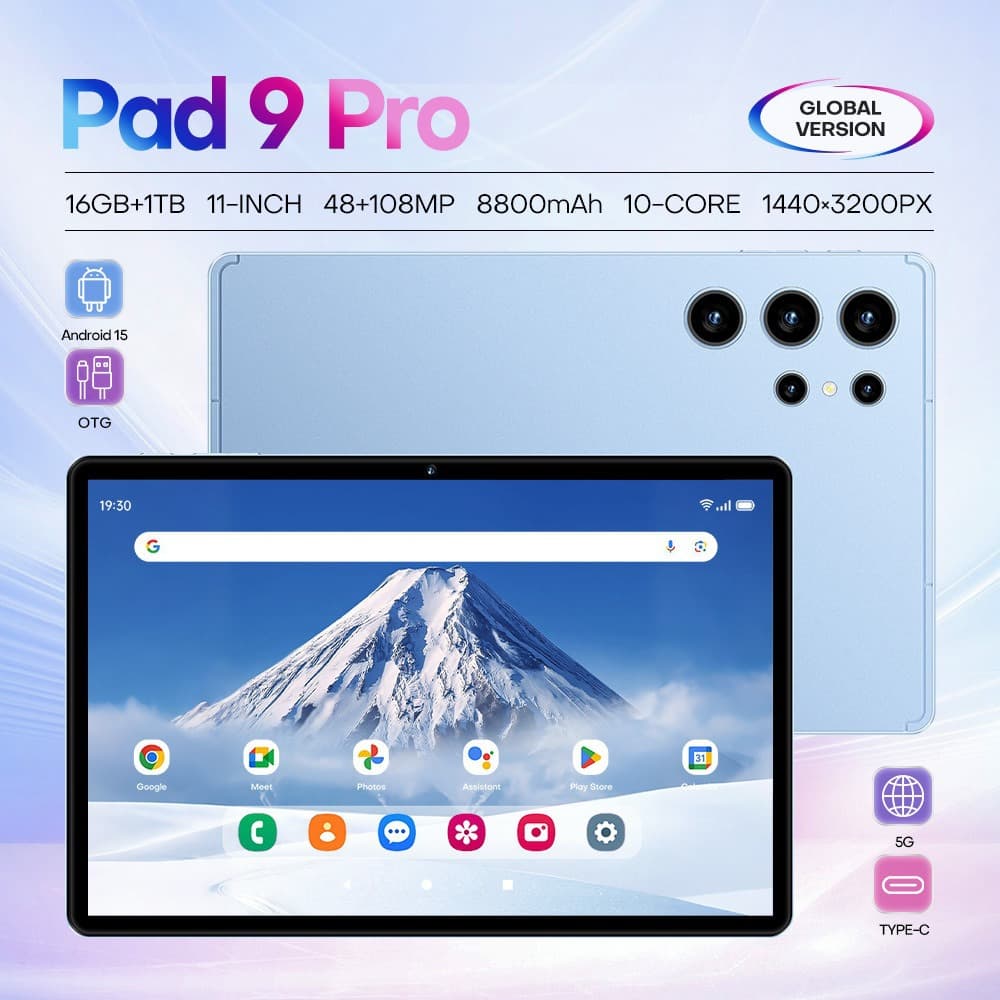 New in-stock cross-border Pad 9 Pro tablet 10-inch 4+32G online learning game tablet factory direct delivery