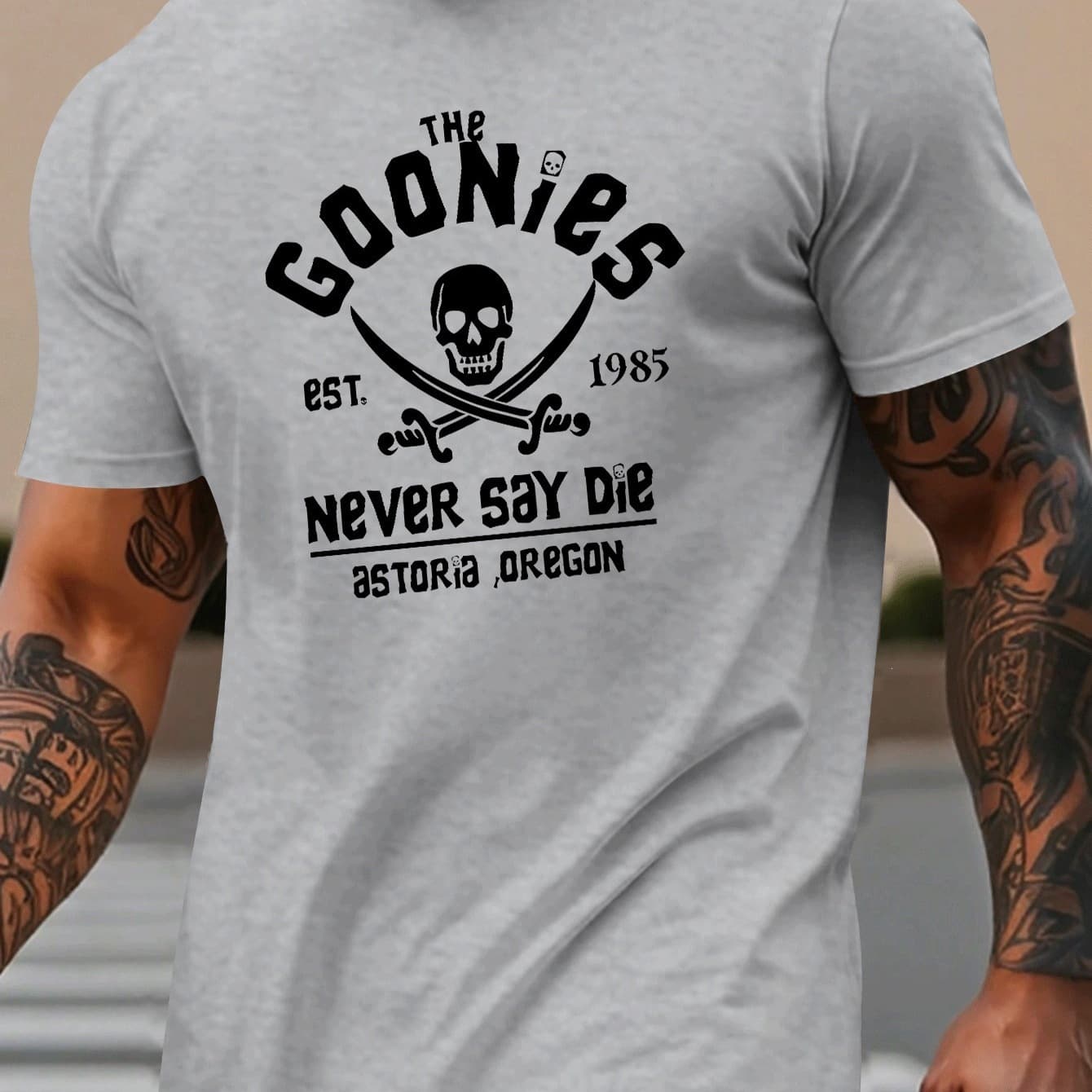 Cross-border European and American trendy t-shirt men round neck short sleeve t-shirt pure cotton cartoon pattern summer men's short sleeve t-shirt