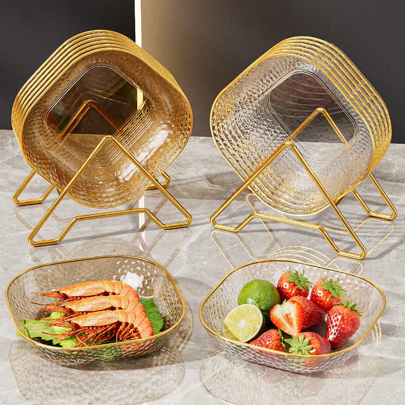 Bone Dish Household Luxury Transparent Small Plate, Food-grade Table Fruit Snack Dish, Bone Plate from Source Manufacturer