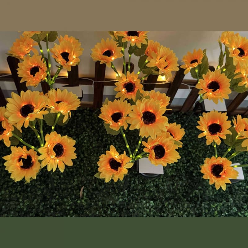 led solar simulation sunflower lights garden decorative lights lawn outdoor courtyard balcony decorative lights