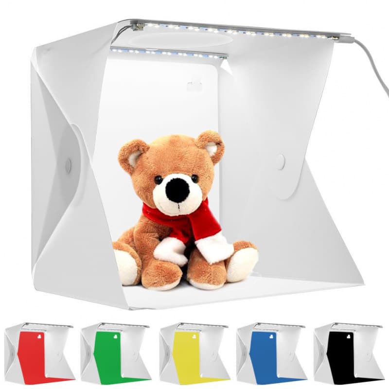 LED Studio Overhead Shooting Small Soft Light Box Simple Mini Foldable Shooting Light Box Prop Douyin Influencer