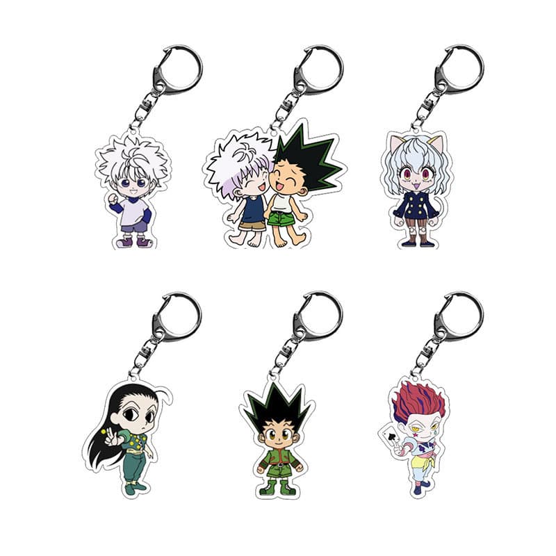 Acrylic Keychain Pendant Luffy Anime School Creative Jewelry Small Gift Keychain Pendant Full-Time Hunter Xiaojie Campus Design
