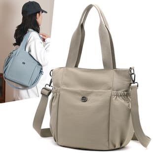 Large Capacity Women's Shoulder Bag New Nylon Fabric Simple Tote Bag Lightweight Cross-Border Commuter Women's Tote
