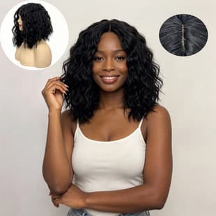 European and American Fashion Wig Headpiece AliExpress African Small Curl Afro Wig Black Short Fluffy Synthetic Fiber Wig