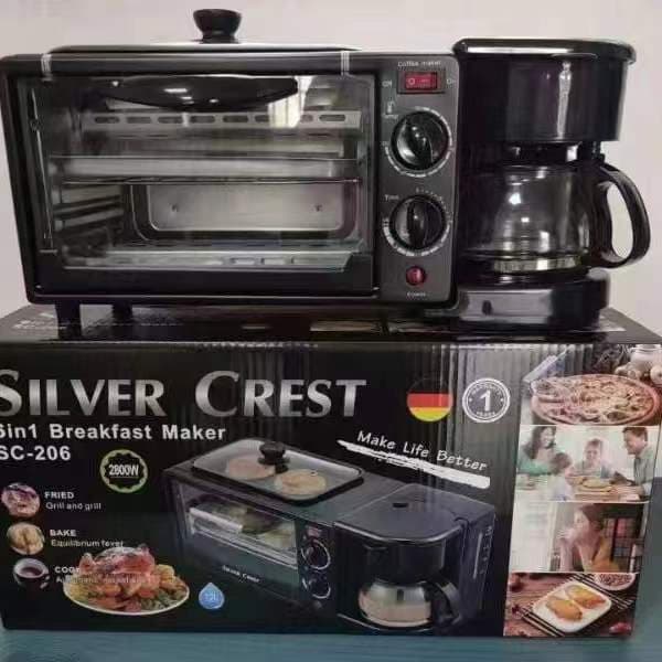 Factory Export 3-in-1 Breakfast Maker, Baking Timer Function, Household Automatic Toaster, Sandwich Maker