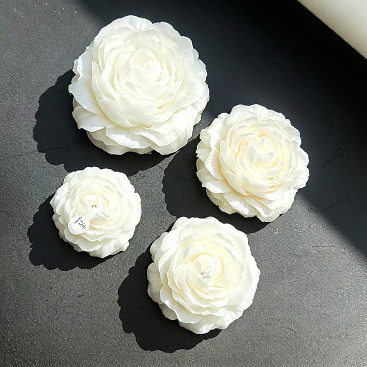 Handmade Peony Aromatherapy Candle, Large Medium Small 3D Flower, Ins Creative Home Decoration Set, Wedding Gift