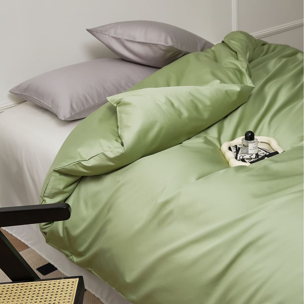 100S Xinjiang Long-Staple Cotton All-Season Solid Color Simple Fitted Sheet Pillowcase Duvet Cover Pure Cotton
