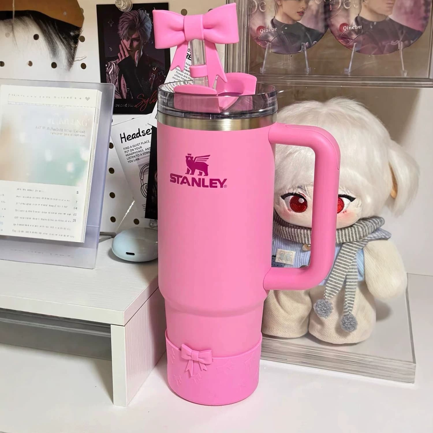 Cross-border 7.5cm Silicone Cup Sleeve Insulated Cup Mat Stanley Drop-resistant Accessory Ice Master Straw Cup Protective Cover