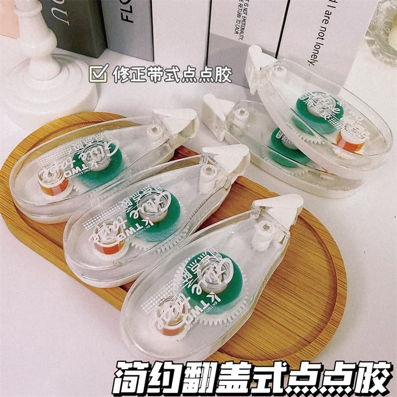 Transparent correction tape dot glue primary school student stationery transparent handbook tape manufacturer direct supply to office middle school student stationery