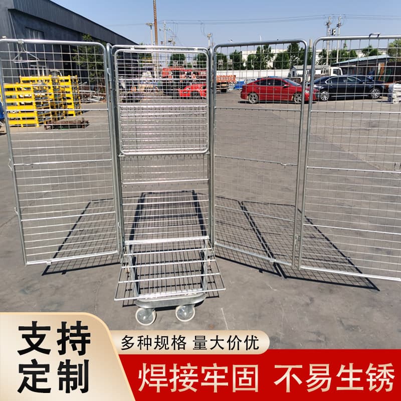 Custom Logistics Platform Cart Storage Cage Cart Factory Turnover Transport Cart Warehouse Goods Small Trolley Mobile