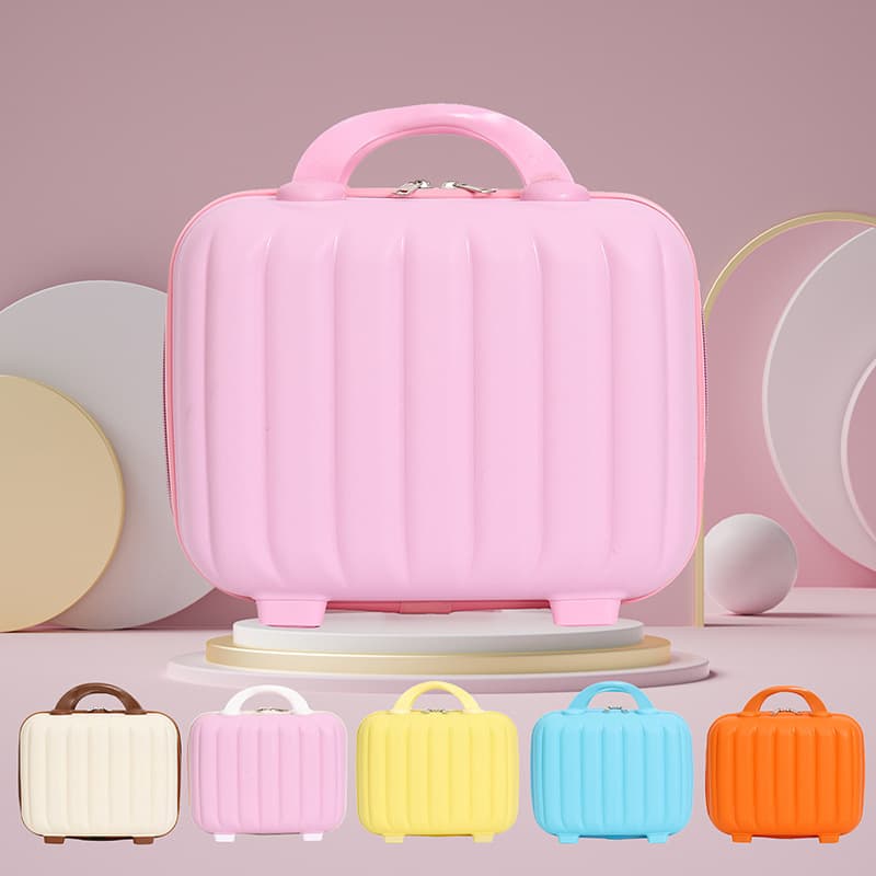 14-inch Pumpkin Hand Carry Case PP Cosmetic Case Password Luggage Solid Color Wedding Favor Storage Travel Case