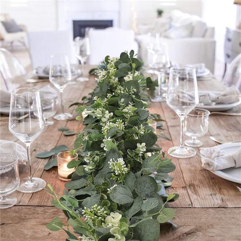 1pc Artificial Eucalyptus Leaves Greenery Garland Faux Plant