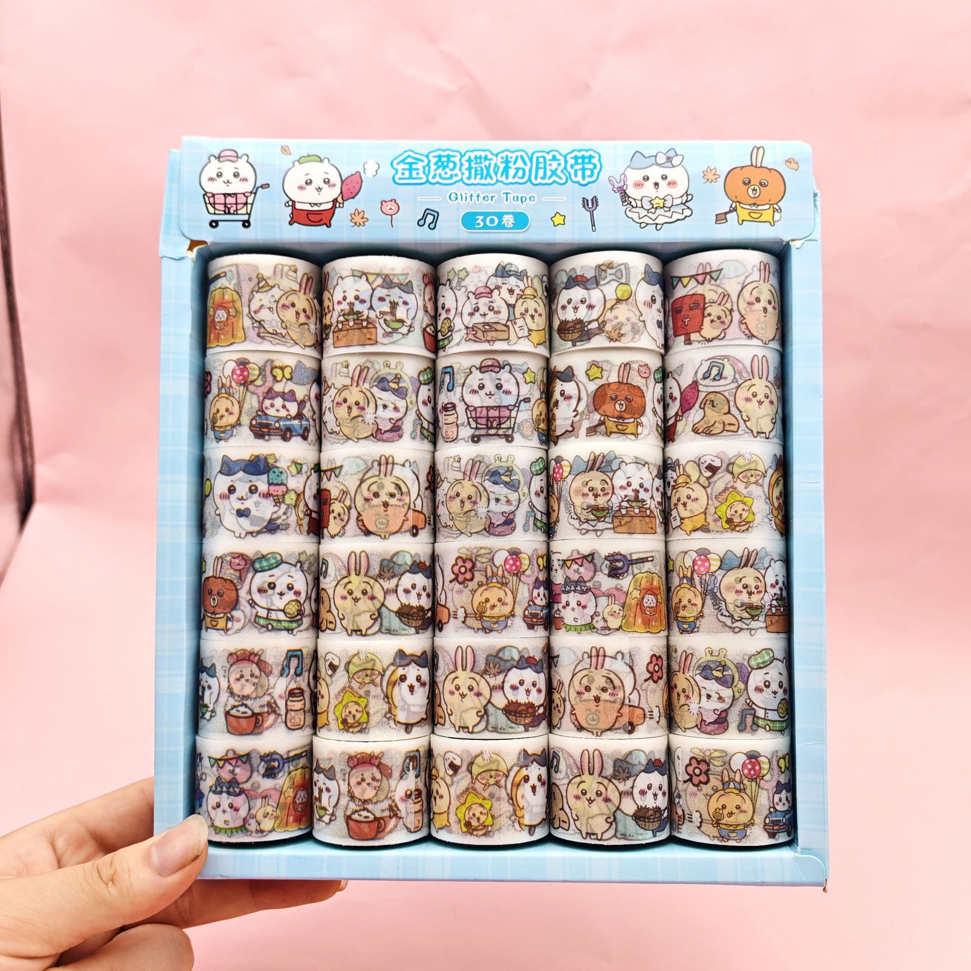 Cute Chikawa Washi Tape Cartoon High-Quality Chikawa Glitter Powder Tape DIY Scrapbook Sticker