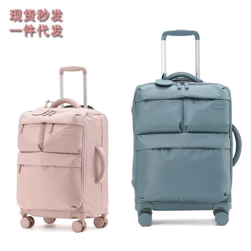 AIRWAY Luggage High Appearance Trolley Case Trendy Ultra-Light Travel Fabric Suitcase with Password Lock 20 Inch Carry-On