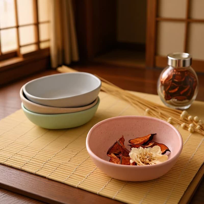 Tableware Bowl, Butterfly Plate, Bone Dish, Small Plate, Hot Pot Seasoning Soy Sauce Dish, Simple Bamboo Fiber Sauce Dish, Seasoning Dish