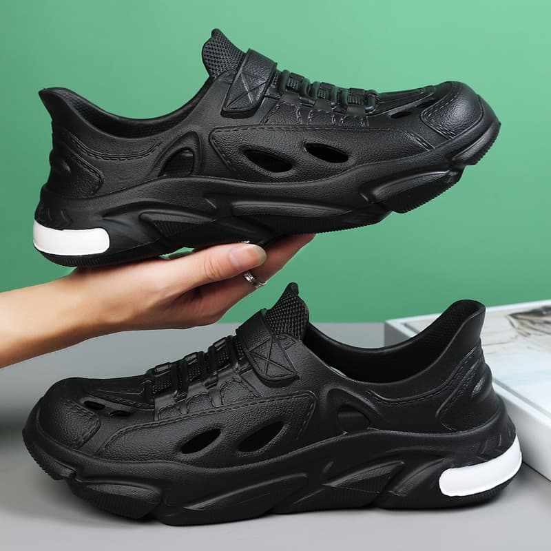 Men's and Women's Clog Sandals for Summer Beach, Lightweight Perforated Outdoor Driving Clogs, One-Piece Molded Shoes
