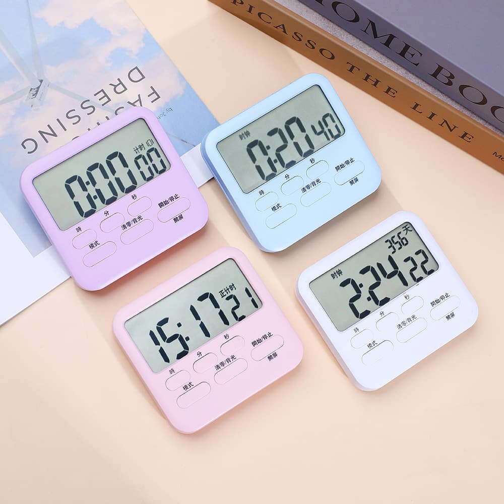 Multifunctional Timer Student Time Manager Kitchen Baking Bedroom Timer Countdown Reminder
