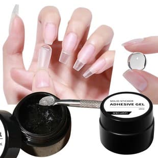 Solid Sticky Nail Gel for Nail Tips Adhesive New UV Gel Pot Nail Tip Gel Non-Damaging Factory Wholesale Price