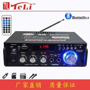Mini Small Home Amplifier Card Reader USB Radio DC 12V 220V Bluetooth Home Amplifier Factory Supply