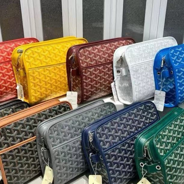 New Men's Handheld Camera Toiletry Bag Small Square Tofu Bag Dog Tooth Toiletry Bag Coin Purse