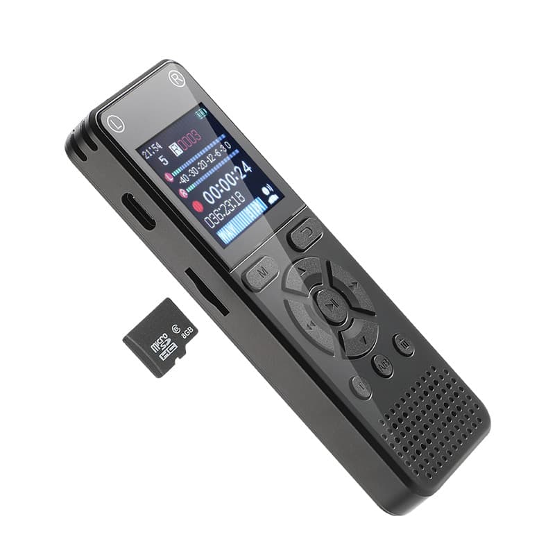 New Dual-Scheme 128GB Voice Recorder with External Card Slot 64GB, MP3 Player English Version Cross-Border E-commerce
